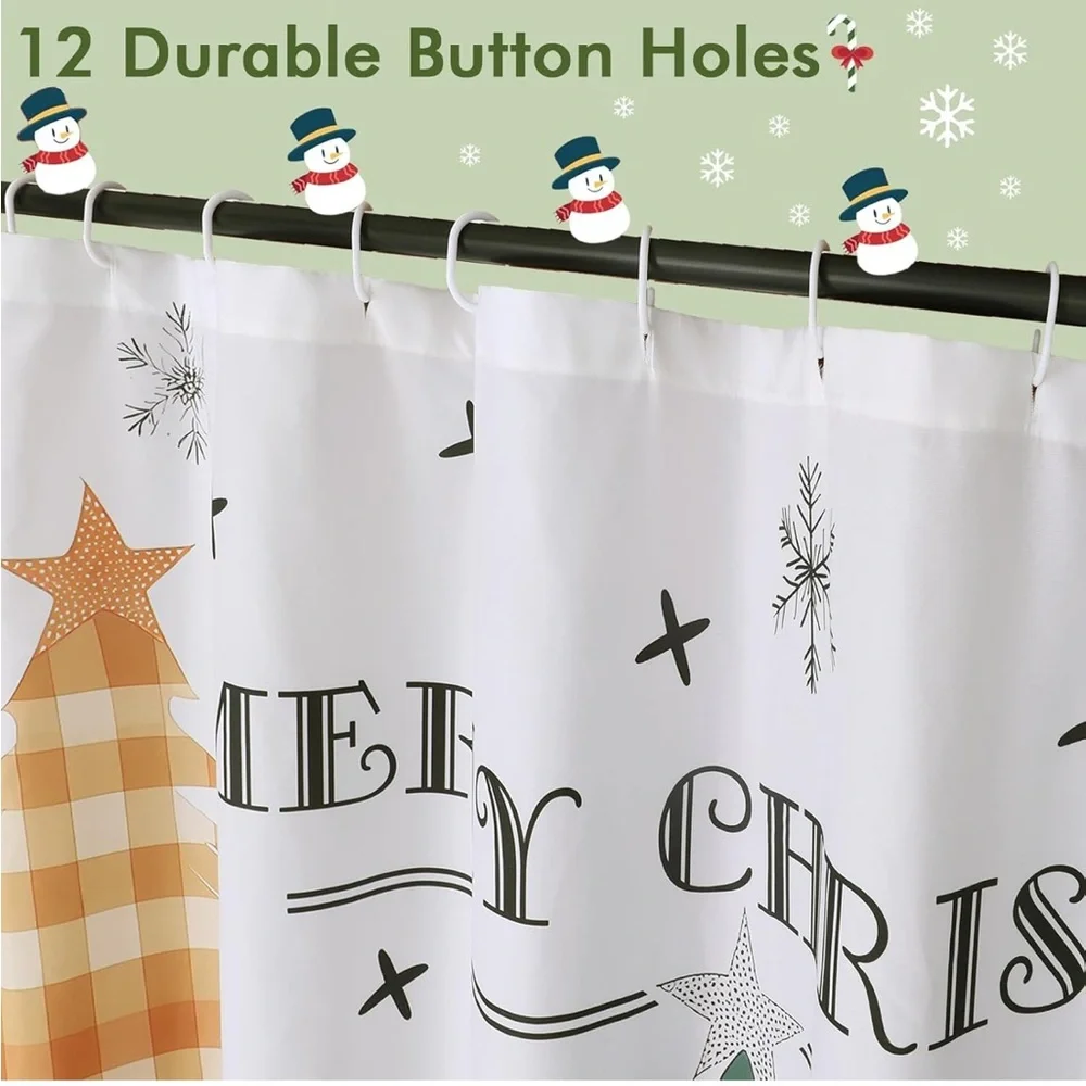 Christmas colorful artsy Tree Shower Curtain